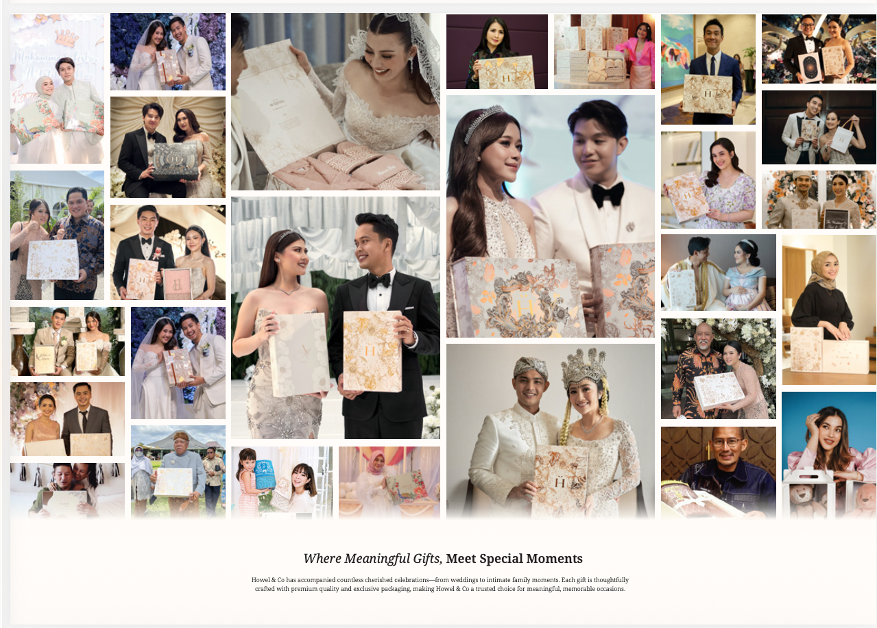 Kolase public figure Indonesia bersama gift Howel & Co